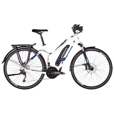 Bicicleta de viaje eléctrica HAIBIKE SDURO TREKKING 4.0 LOW-STEP Mujer Blanco/Azul 2019 0